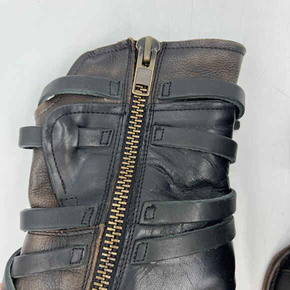 Freebird by Steven Baker Boots Wrap Leather Detail Distressed Brown Western - Picture 7 of 10